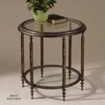 vhomes lights round accent table the leilani collection winsome wood cassie with glass top cappuccino finish sofa tables kitchen dining half moon occasional garden furniture 150x150