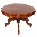 victorian style cherry accent table chairish circle marble coffee pier one porch furniture storage nightstand dale tiffany butterfly lamp small stacking tables outdoor navy blue 150x150