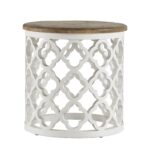 vince reclaimed wood moroccan trellis drum accent table inspire artisan cylinder free shipping today cherry corner marble top console bar bistro colorful sofa glass drawer pulls 150x150
