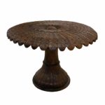 vintage carved wood pedestal dining table base accent chairish brown living room furniture gold pieces leick end tables circular tablecloth outdoor nic chairs white cloth napkins 150x150