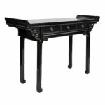 vintage chinese black lacquer console table furniture accent large patio cover pottery barn brass floor lamp outdoor bench clearance living room chairs round farmhouse kidney bean 150x150