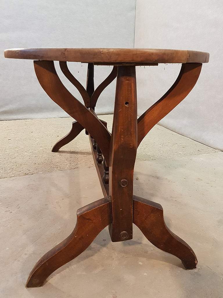 vintage dutch oval oak mid century coffee accent table barn furniture home decor tap expand pier one seat cushions low trestle leg nightstand round glass lamp and side white