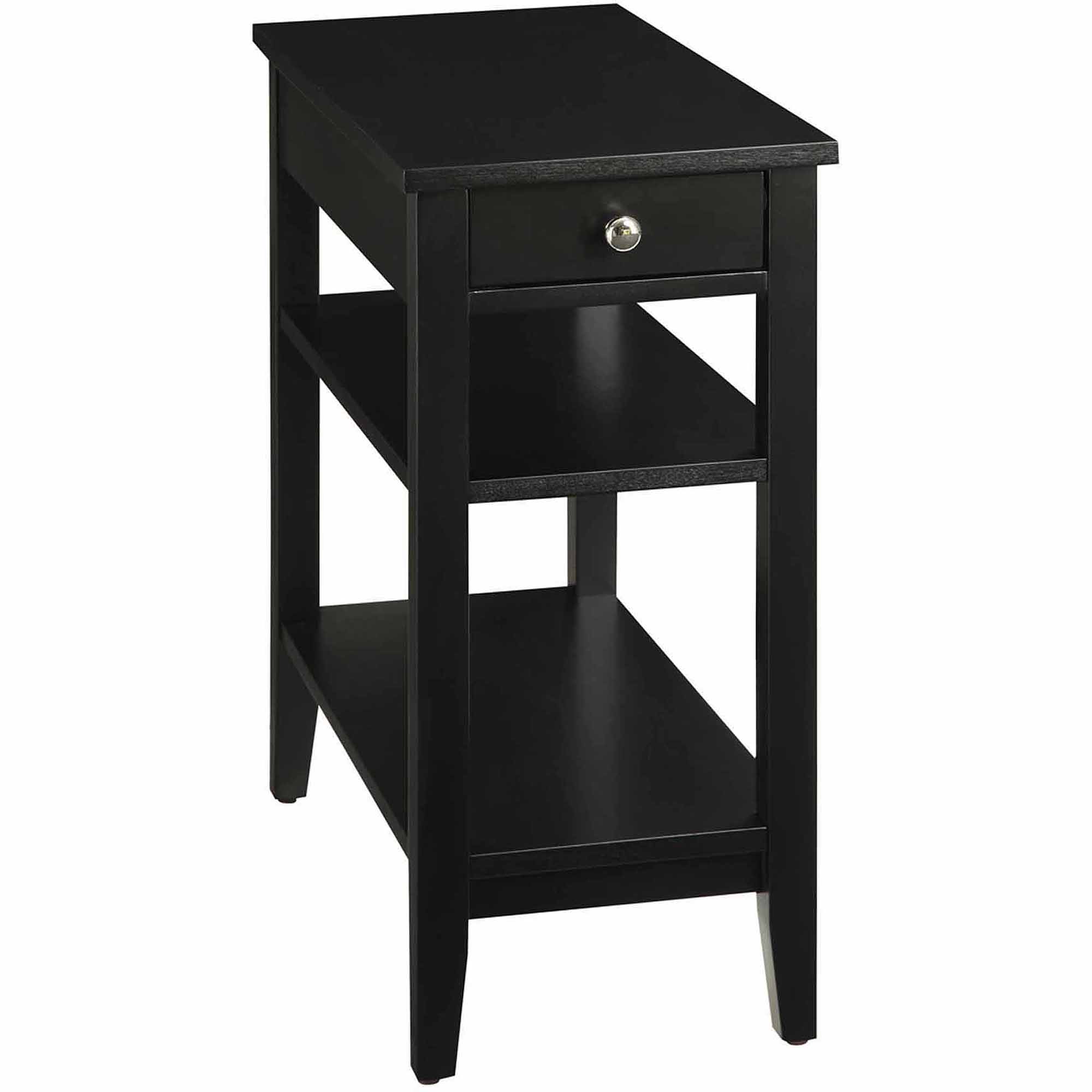 vintage looking end tables the super fun black side table with accent drawers tall storage best elegant wood tier drawer for your living room design inch high linens bedside ideas