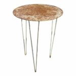 vintage metal outdoor side table chairish pottery barn high top white tray ashley furniture company teak garden solid pine coffee glass and tables wood for transition trim hampton 150x150