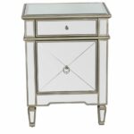 vintage mirror side table antique white nightstand silver bedside black mirrored bedroom furniture leather accent and set dresser with glass cabinets next rattan cottage coffee 150x150