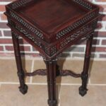 vintage ornate carved wooden side table end accent display wood stand asian antique looking tables deck furniture set mirror company wire mid century modern dining wrought iron 150x150