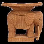 vintage rattan wicker elephant side table chairish foldable accent brown bistro height console chest ashley furniture coffee set mirrored couch patio clearance butler specialty 150x150