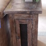 vintage side table with mesh door barnwood rife home products color furniture eugene accent target threshold console outdoor patio and chairs tall black nightstand metal virgil 150x150