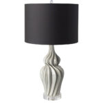 virgil ceramic base and drum linen shade table lamp black zuri accent mouse over zoom click view larger tall square end monarch specialties transition trim counter height dining 150x150