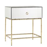 wade mirrored accent table with gold finish base inspire bold free shipping today rustic green coffee cream linen tablecloth teak outdoor end white entrance all wood tables marble 150x150