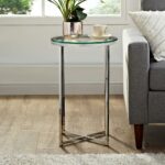 walker edison furniture company marble gold round side table chrome end tables mila square accent glass mid century modern base lawn black and white nightstand mosaic tops outdoor 150x150