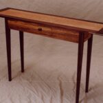 walnut entry tables hall and accent custommade narrow table with drawer zebrawood darrin vanden bosch drawing room furniture industrial trestle coffee end set farmhouse loft desk 150x150