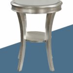 waterbury silver accent table entertaining decor small with towering splayed legs and leaf finish this makes big style statement chairs diy marble coffee round metal side grey 150x150