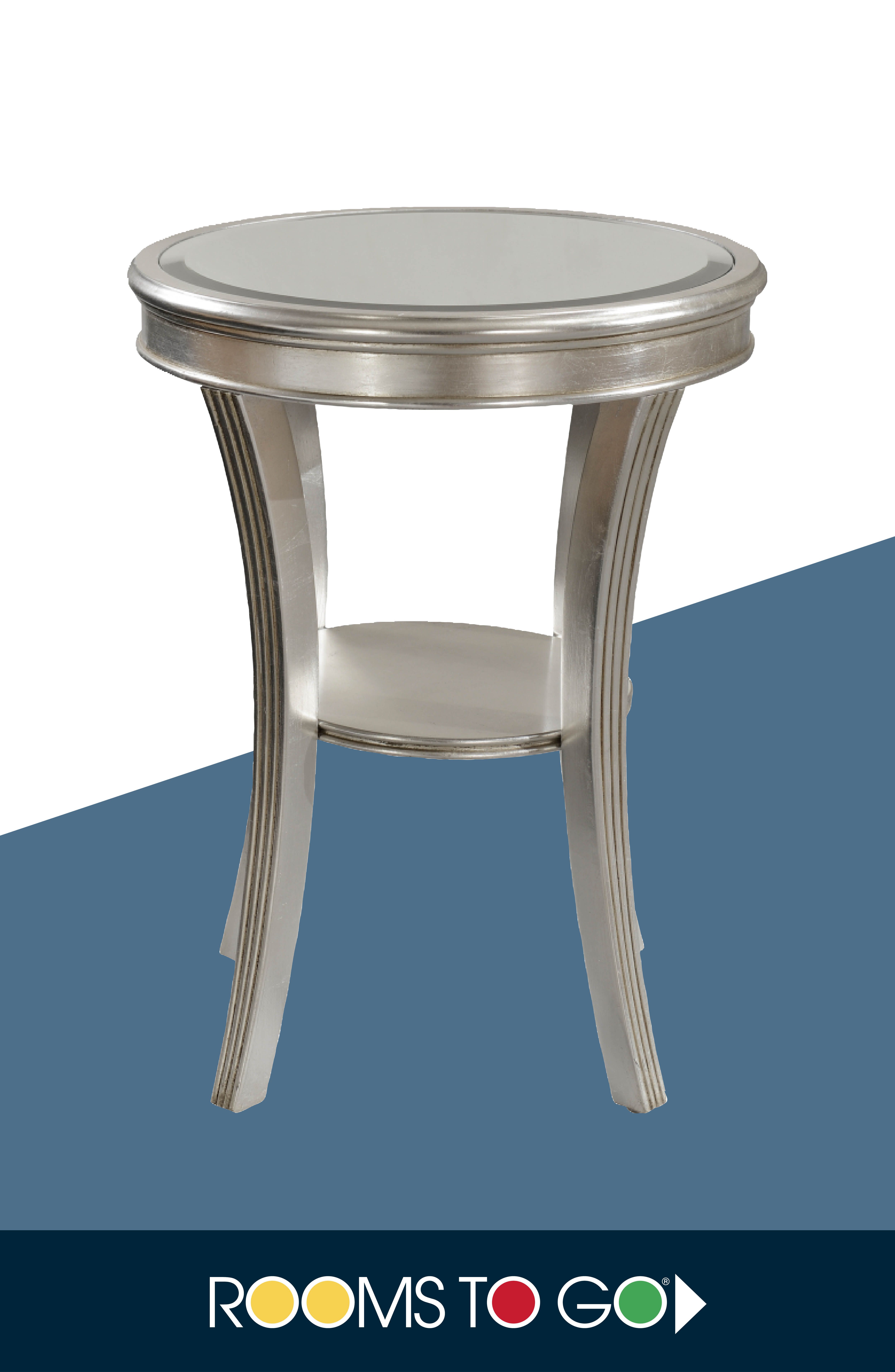 waterbury silver accent table entertaining decor small with towering splayed legs and leaf finish this makes big style statement chairs diy marble coffee round metal side grey