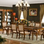 waterford dining table room gold accent shown mahogany finish decorative clocks living ideas caldwell furniture cordless lamps rustic green coffee round patio inch square 150x150