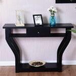 way black accent console table modern sofa entryway hallway hall furniture drawer bathroom sink taps pier one imports dining threshold windham cabinet glass coffee tables toronto 150x150