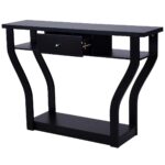 way black accent console table modern sofa entryway hallway hall furniture drawer with drawers free shipping today metal nic tables round marble top coffee carpet transition strip 150x150