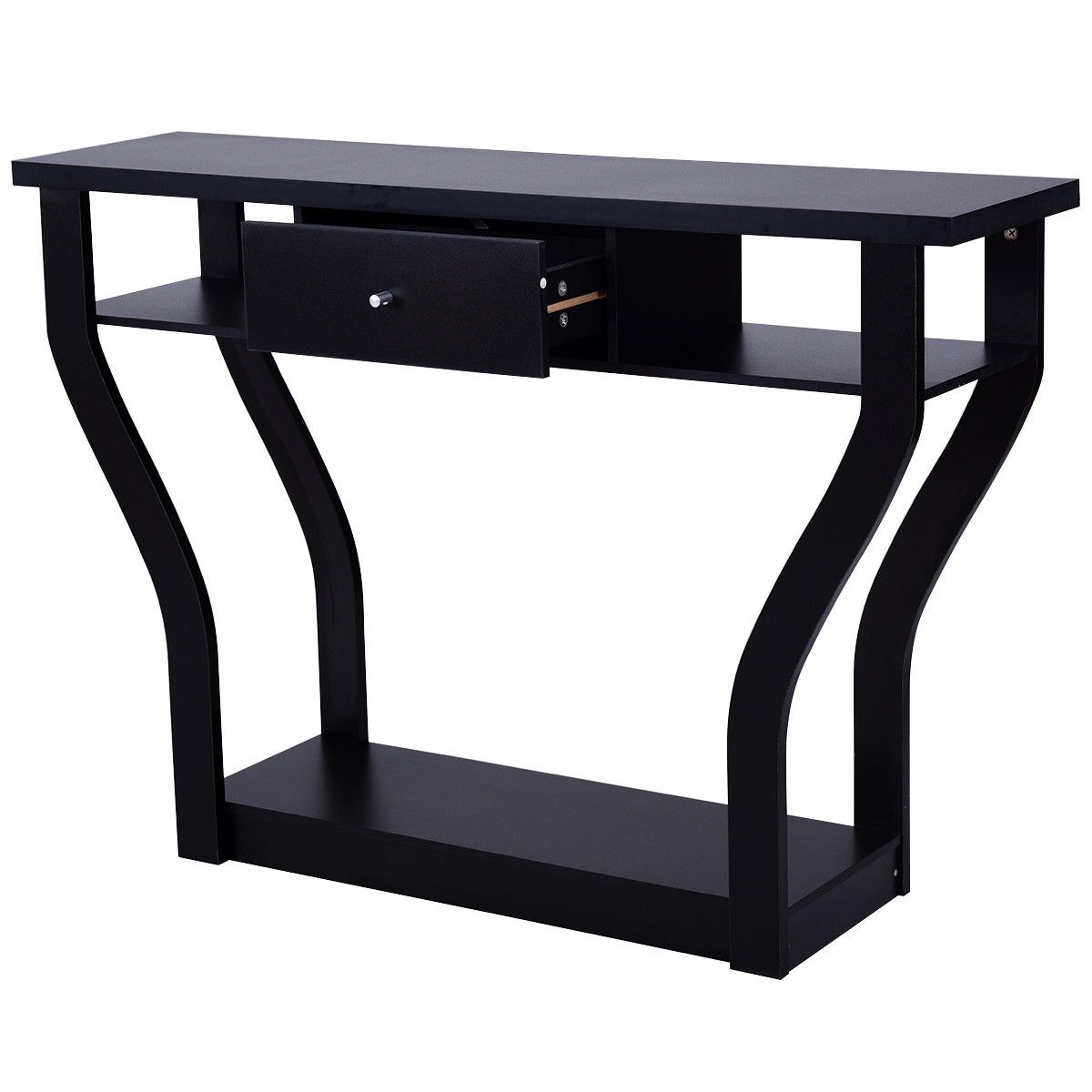 way black accent console table modern sofa entryway hallway hall furniture drawer with drawers free shipping today metal nic tables round marble top coffee carpet transition strip