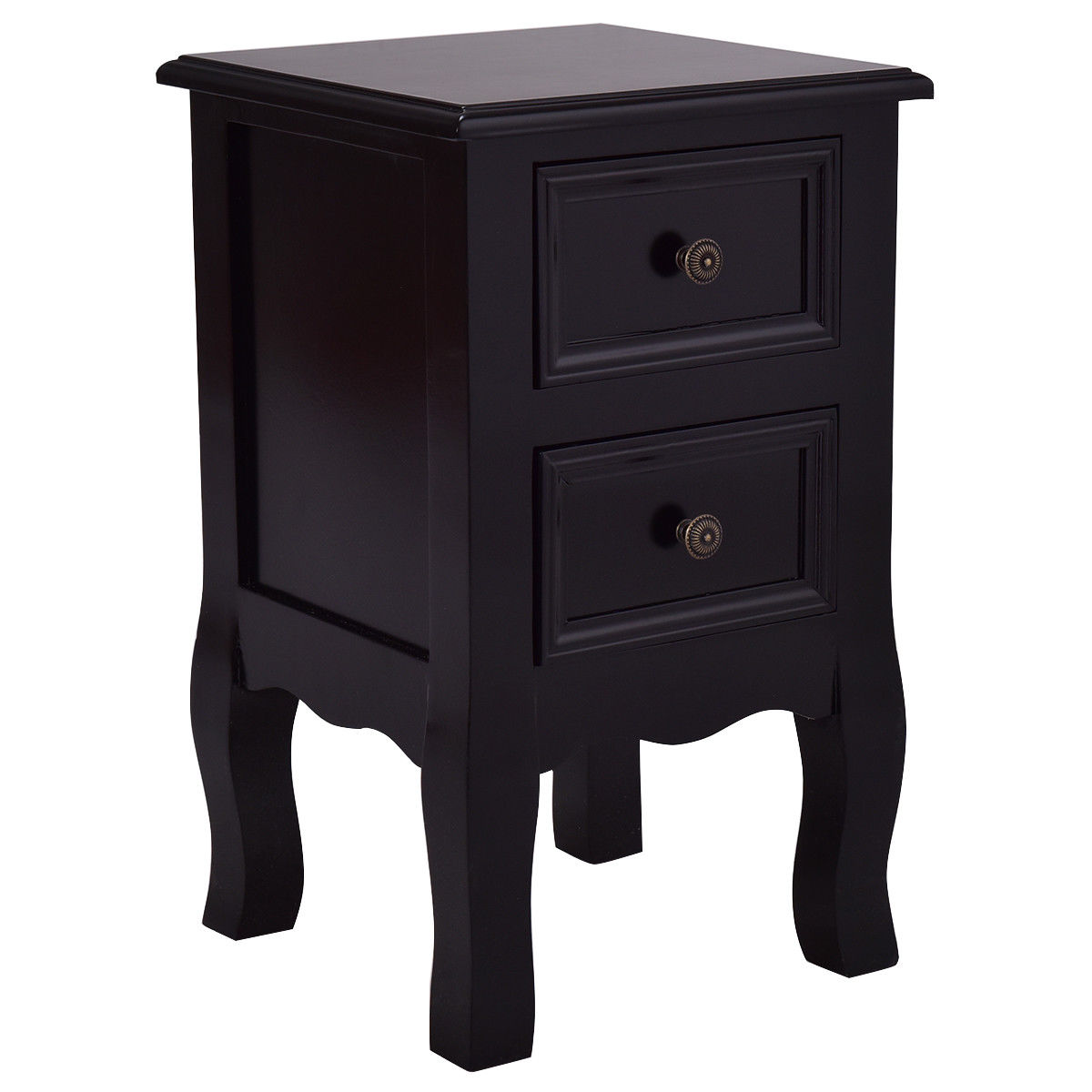 way black night stand storage drawers wood end accent table with farm door ikea living room chairs turquoise coffee home furnishing items tree stump side sofa outdoor glass white