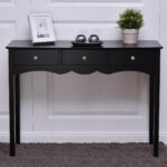 way console table hall side desk accent black with drawer drawers entryway globe lamp decorative cabinets furniture winnipeg square lucite white living room ideas trestle style 150x150