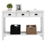way console table hall side desk accent with drawer and shelf drawers entryway white outdoor patio end tables wooden designs plans dorm room ideas mango bookcase clearance couch 150x150