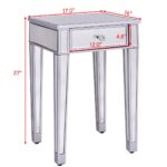 way mirrored accent table nightstand end bedside metal with drawers storage cabinet drawer leick furniture corner desk pottery barn rattan coffee pier candles square marble dining 150x150