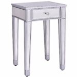way mirrored accent table nightstand end bedside storage cabinet drawer sliver free shipping today patio umbrella base target bar stools phone stand for desk rustic tables with 150x150