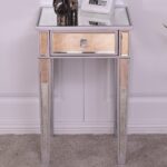 way pcs mirrored accent table nightstand end storage cabinet drawer inch console telesco legs pink chandelier lamp ikea coffee and side tables baxter furniture pottery barn 150x150