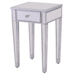 way pcs mirrored accent table nightstand end storage cabinet drawer with sliver free shipping today tall dining set pendant lighting wicker patio furniture sets mid century entry 150x150