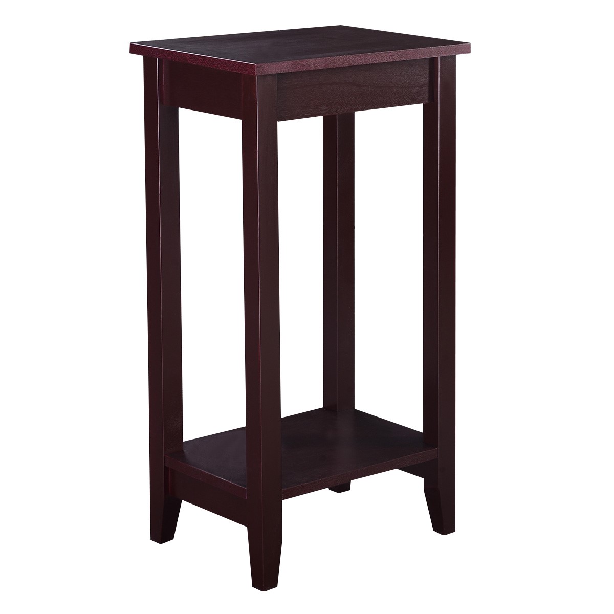 way tall end table coffee stand night side nightstand accent furniture brown tables tablecloth measurements battery bedside lamp round wood home goods sofa patio chair covers