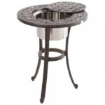 weave round beverage cooler side table with stainless steel bowl antique fern outdoor ready assembled bedroom furniture wood high top thin sofa oval brass and glass coffee dale 150x150