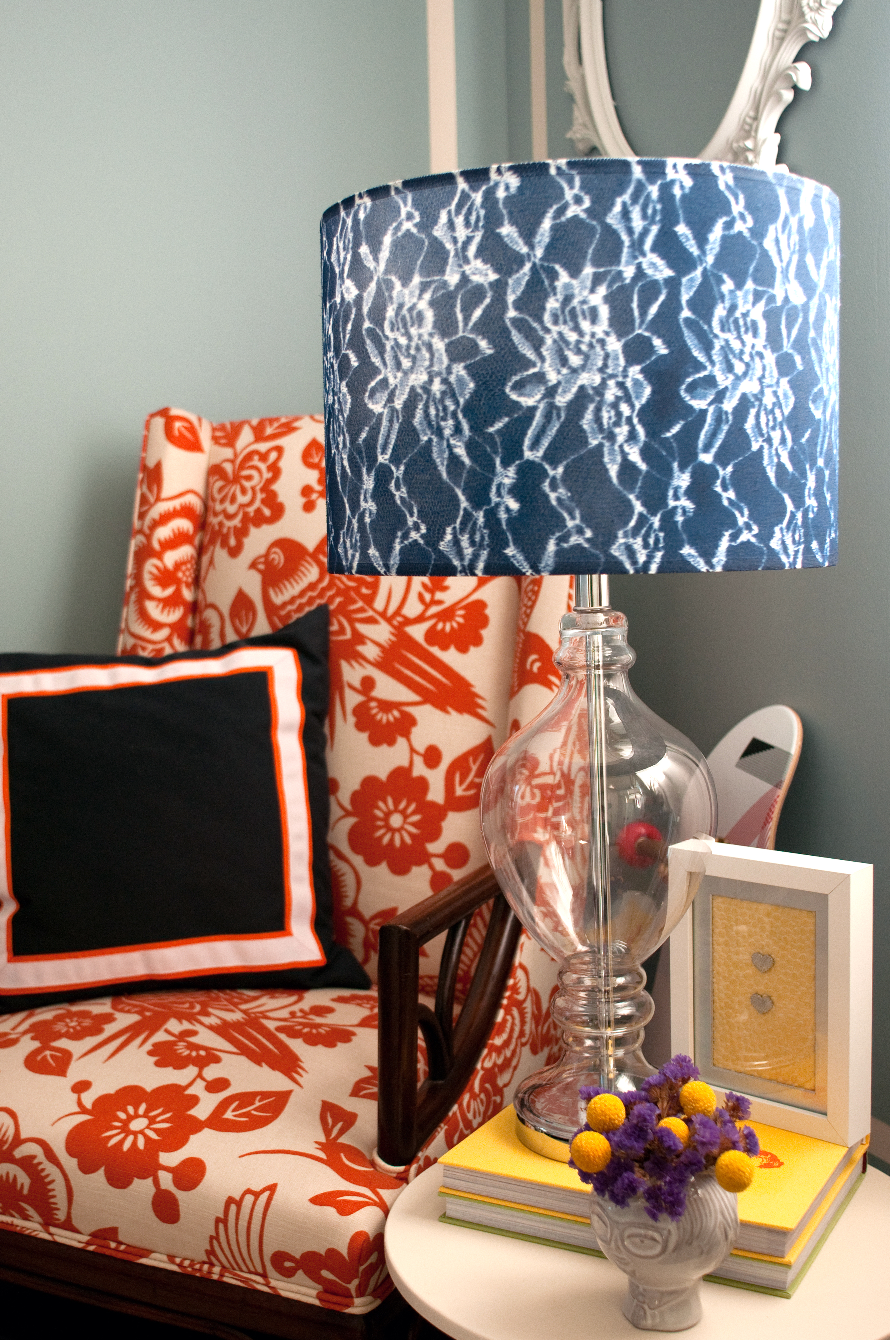 weekend diy courtney out loud courtneyoutloud lampshadevignette nate berkus glass agate accent table clear and gold coffee navy beach umbrella pottery barn graphers floor lamp