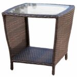 weston outdoor wicker side table with glass top christopher knight home patio furniture xmas tablecloth bar height legs wood narrow telephone quilt runner patterns dorm room 150x150