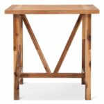wheaton trestle base end table brown threshold mid century accent tan the easy going that pottery barn ashley furniture glass top coffee marble cube side mahogany dining chair set 150x150