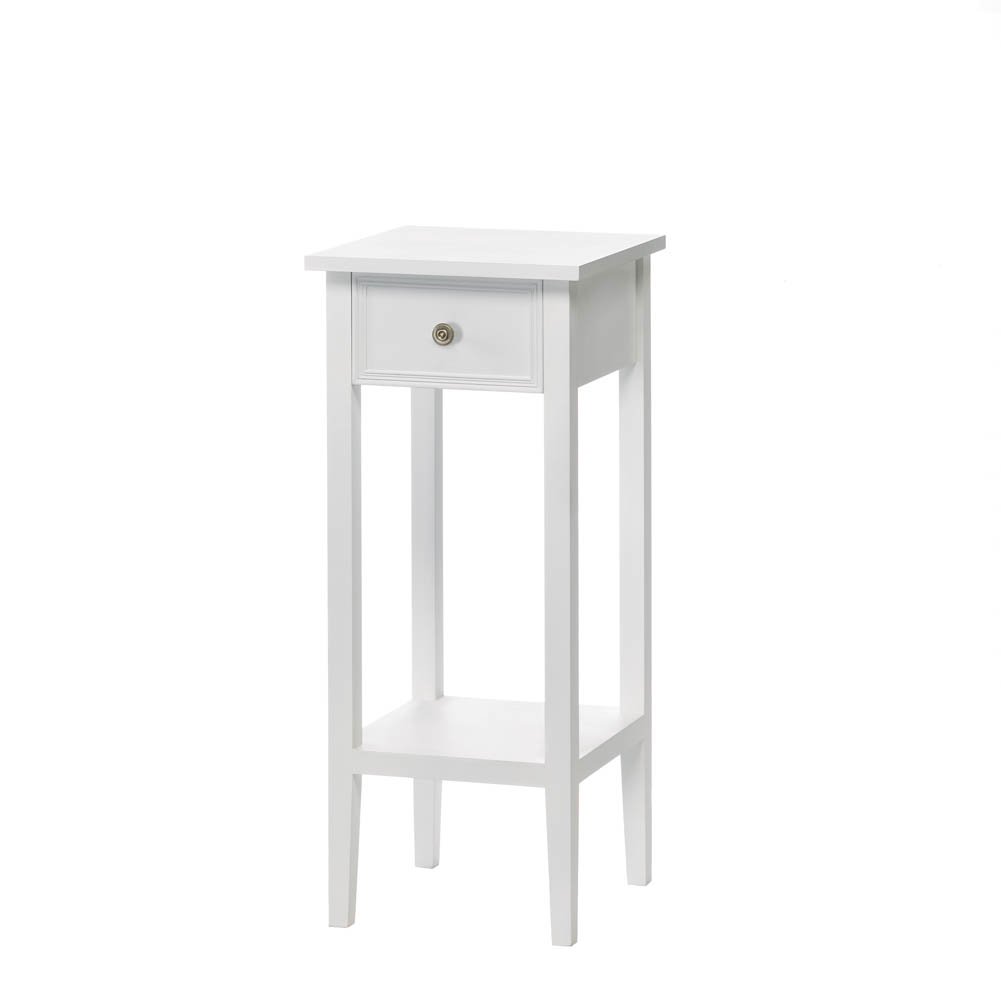 white accent table plant stand garden outdoor gingham tablecloths cream colored nightstand metal glass patio with umbrella hole nesting tables home furniture design timberline