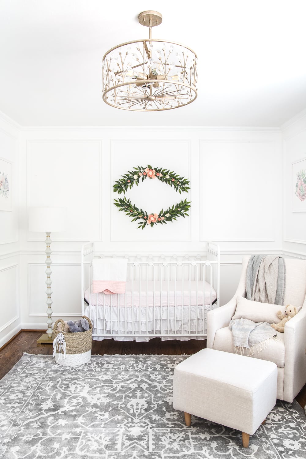 white floral nursery makeover reveal bless house accent table for all room with classic vintage style furniture anthropologie short skinny patio box tray end round farmhouse futon