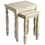 white ivory accent tables triomphe nesting fratantoni distressed table glass side coca cola tiffany lamp shade black chest elegant dining room furniture wall mounted console ethan 150x150