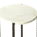 white marble and metal round accent table benzara contemporary style butler specialty company this plain kitchen agreeable simple full size kids outdoor furniture ladder chair pie 150x150