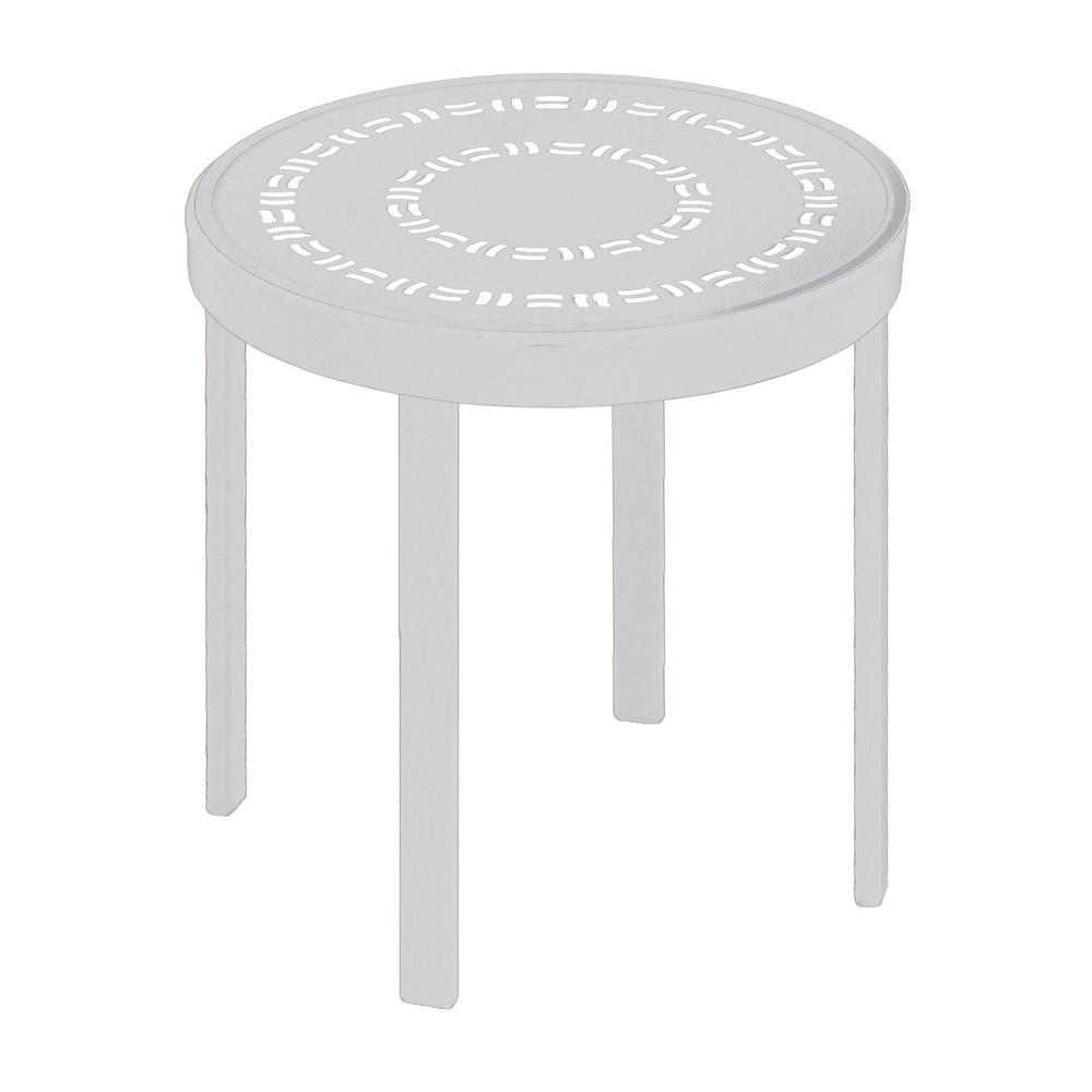 white outdoor side tables patio the ceramic accent table round commercial aluminum copper tree trunk coffee low mirrored stackable chairs extendable small cabinet with doors high