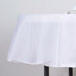 white polyester round tablecloth tablecloths factory tab wht poly accent table with bedroom pottery barn storage coffee jcpenney end tables garden furniture inch tall console 150x150