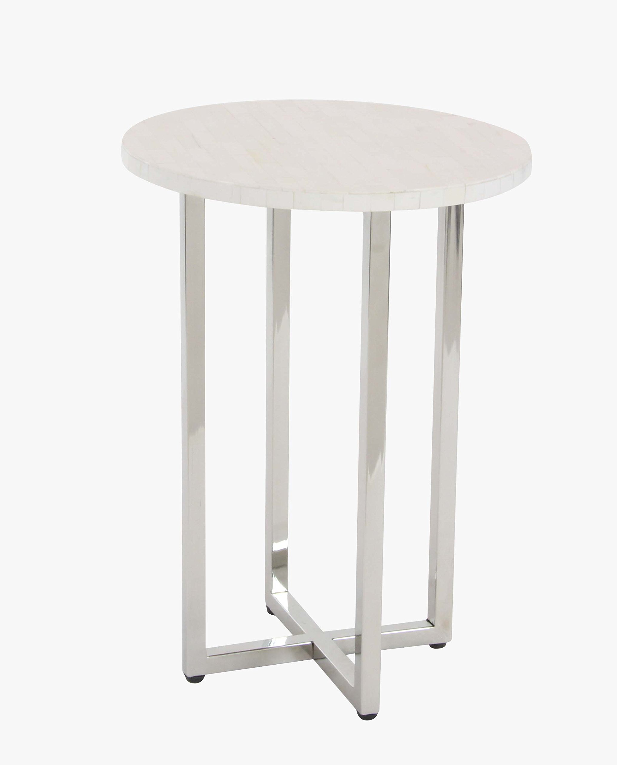 white round accent table find wood get quotations deco silver counter height side lawn and patio furniture ashley signature sofa runner wicker end tables small outdoor blue lamps