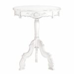 white shabby chic round pedestal table bedroom accent occasional side night stand oak drop leaf cordless end lamps quilted placemats bistro whole tablecloths for weddings oval 150x150