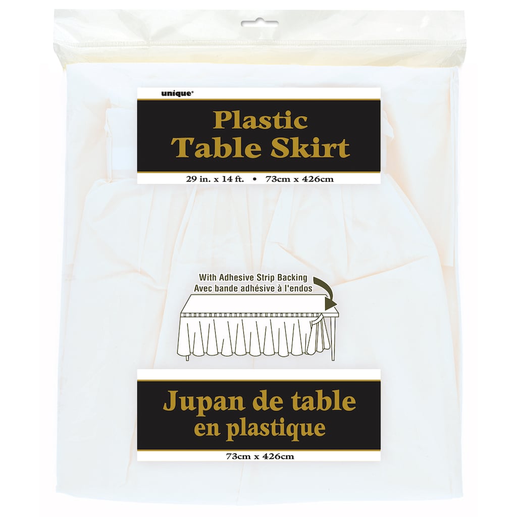white table skirt party and catering supplies round accent skirts img patio lawn chairs glass stacking coffee tables iron base wedding linens whole cooler end inch high side