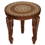 whole round wooden leg stand accent table with removable acrylic legs floral mandala small patio dark wood nightstands grill solid room essentials lamp ashley furniture modern 150x150