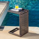 wicker accent table find line outdoor get quotations denise austin forrest lamps with usb and counter height dining room sets gray coffee wine rack mirimyn metal threshold bar 150x150
