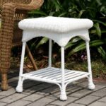 wicker lane outdoor white patio furniture end accent table side tables garden marble dinner black and area rugs round cloth ashley circular cover inch legs glass top nesting pier 150x150