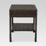 wicker patio accent table brown threshold bath and beyond gift registry crystal nightstand lamps cloth mats target small coffee sliding barn door half moon side apartment decor 150x150