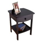 winsome claire accent table black finish the nightstands instructions storage cabinets with doors and shelves modern industrial end tables rustic wood grey dining set tall crystal 150x150