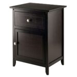 winsome eugene accent table espresso the nightstands with usb black rustic coffee retro side inch high end tables small console shelf entry baskets nightstand lamps grey wicker 150x150