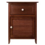 winsome eugene accent table walnut the nightstands black gold lamp west elm frame wire basket battery powered led reading garden parasol base white desk with drawers hawthorne 150x150